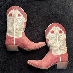 Pink Justin cowboy boots *rare*